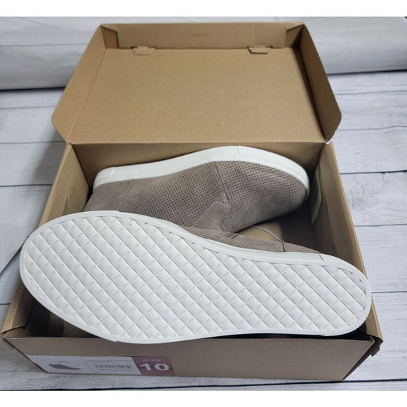 Steve Madden Hidden Wedge Sneaker Side Zipper Taupe Suede Women's Size 8 - Picture 6 of 8